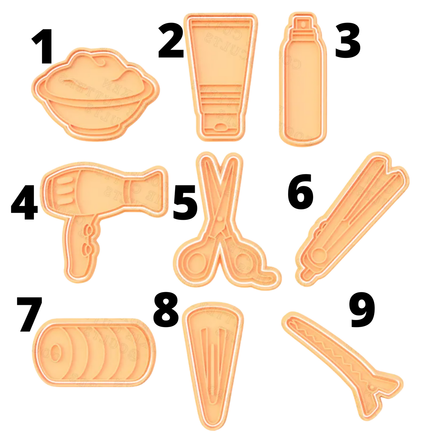 Hairdresser Theme cookie cutters