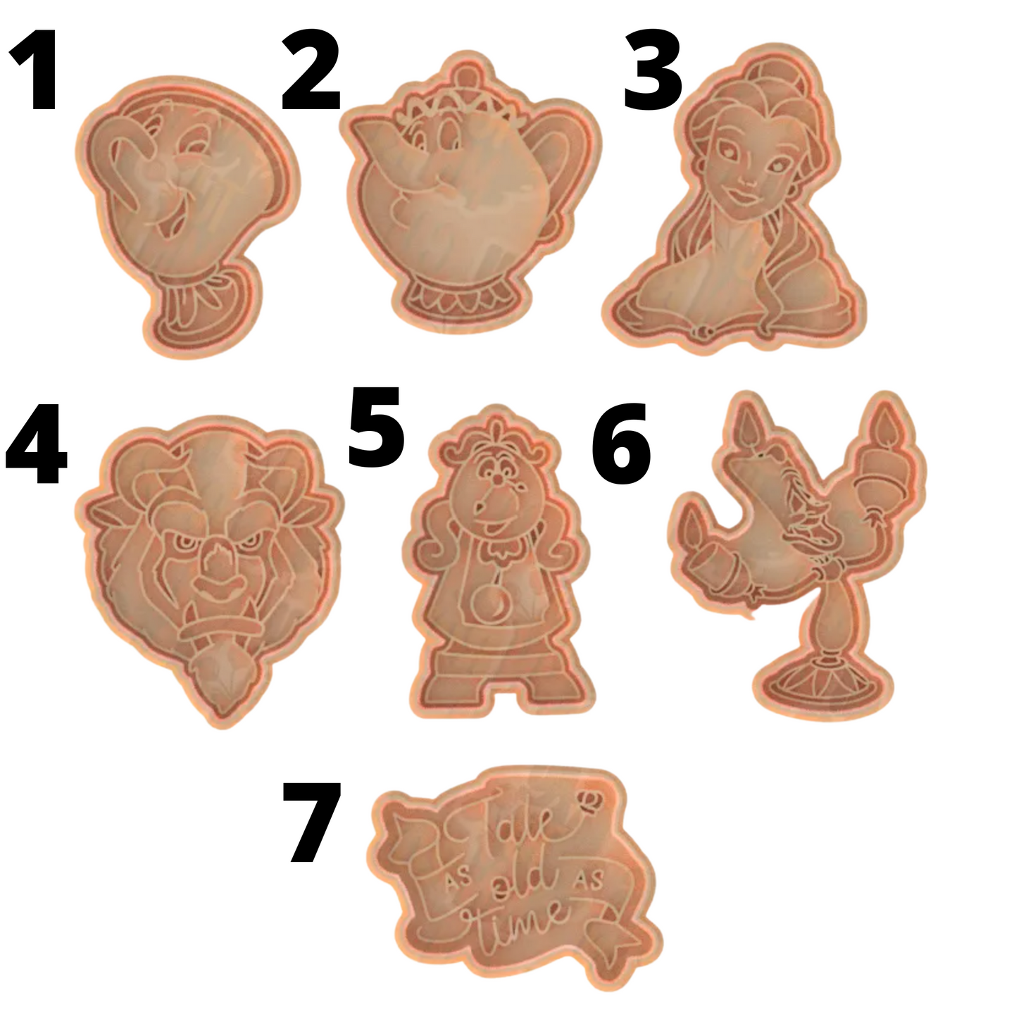 Beauty and The Beast Theme cookie cutters