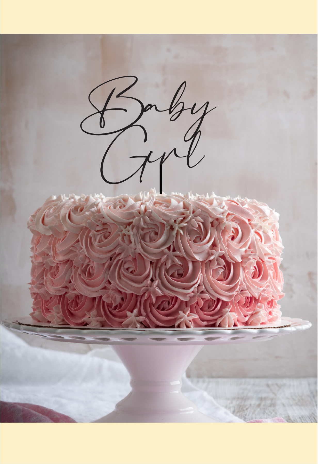 Baby Girl Cake Topper