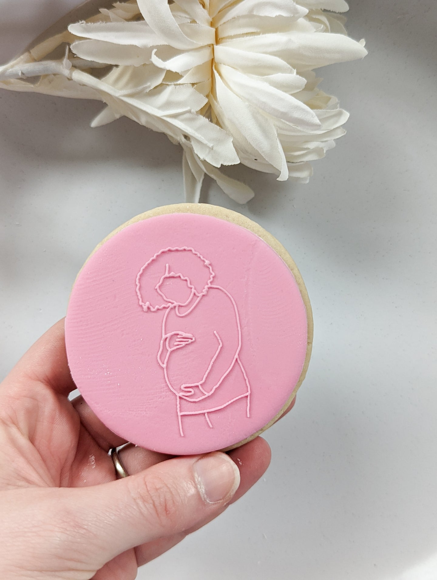 Pregnant mum Fondant debosser