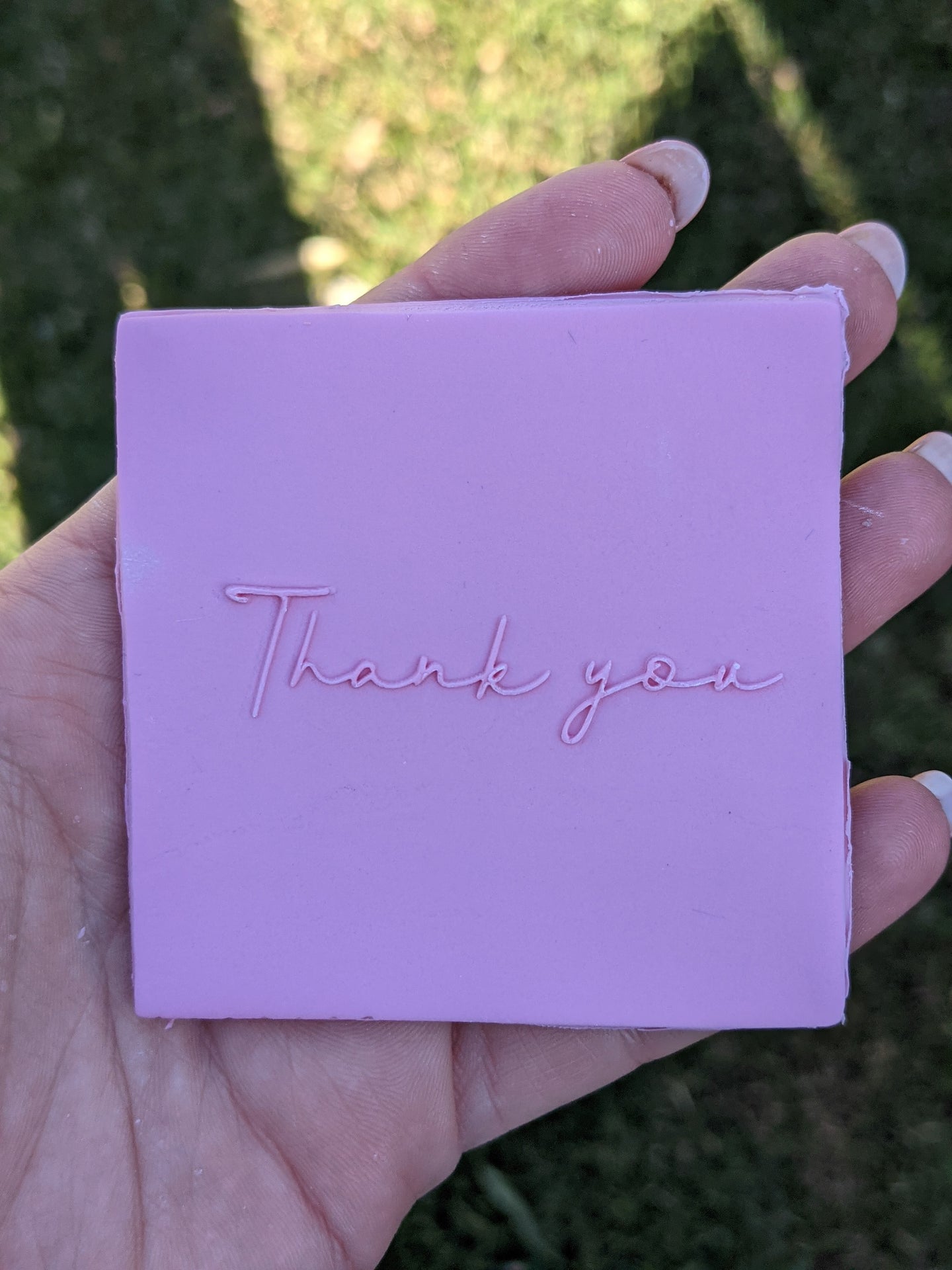 Cursive Thank you Fondant Debosser