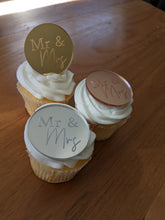 Load image into Gallery viewer, Mr and Mrs Mirror  Cupcake Topper
