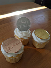 Charger l&#39;image dans la galerie, Happy Birthday Mirror Cupcake Topper
