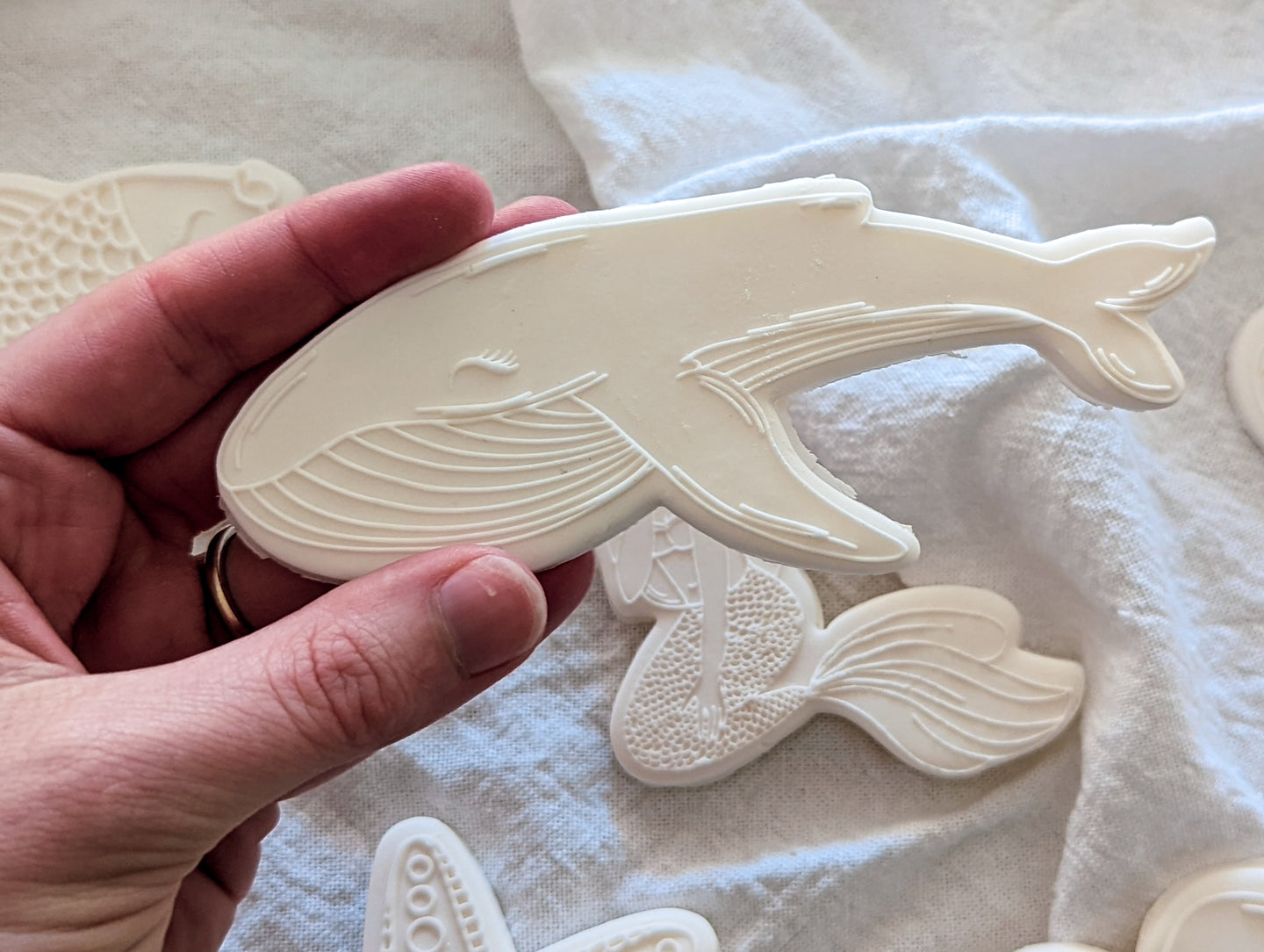 Whale Fondant debosser and cutter