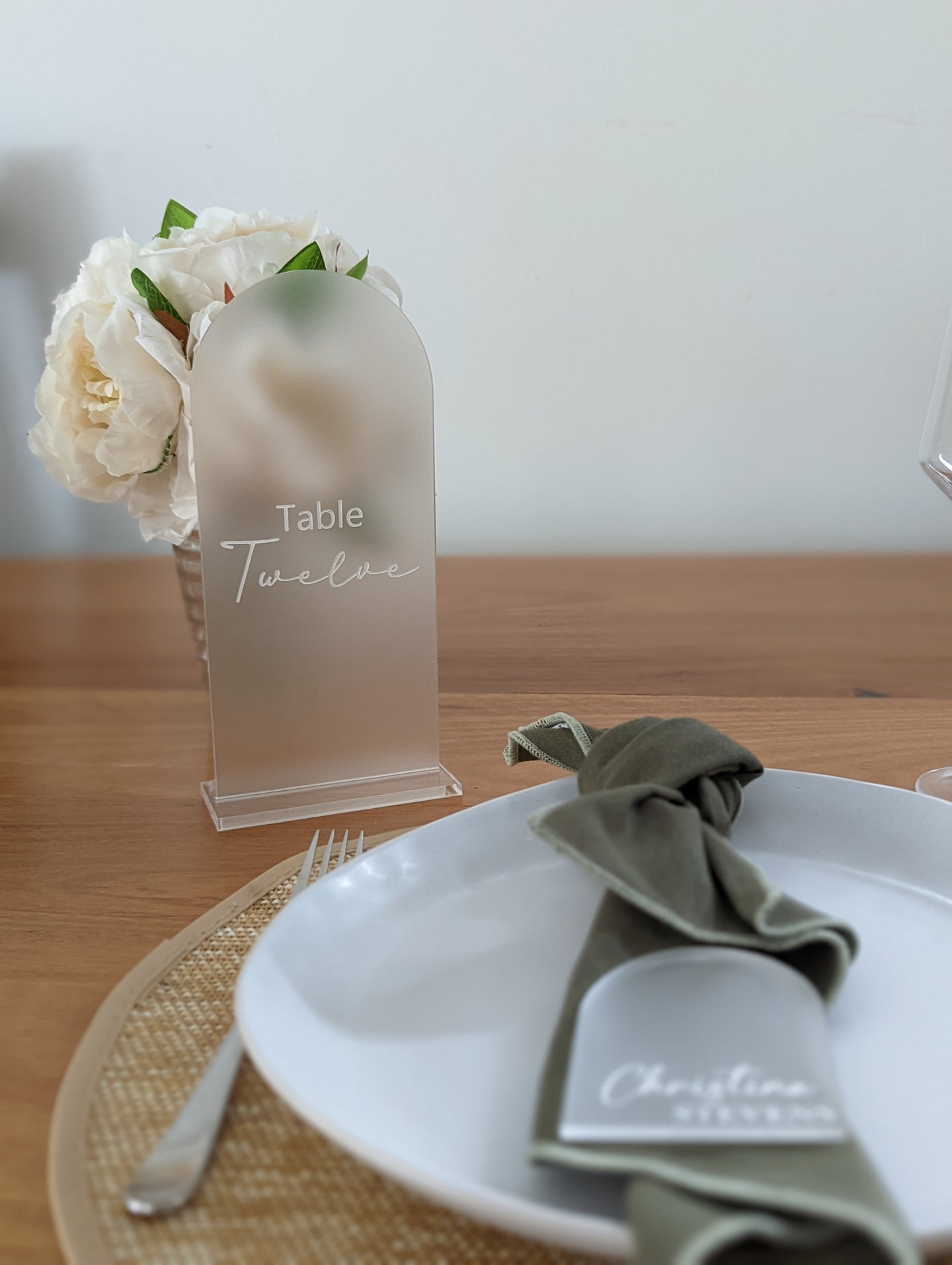 Skinny Arch table Numbers