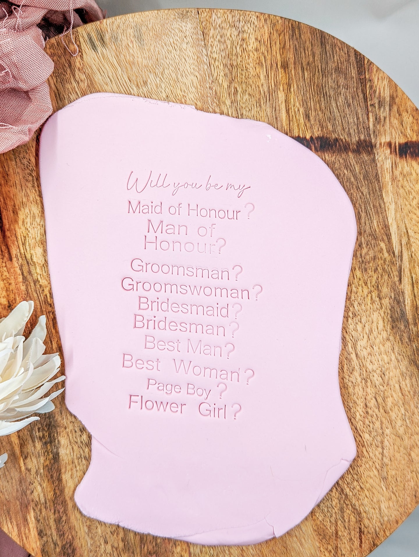Single Word Embossers - Bridal Party proposal set