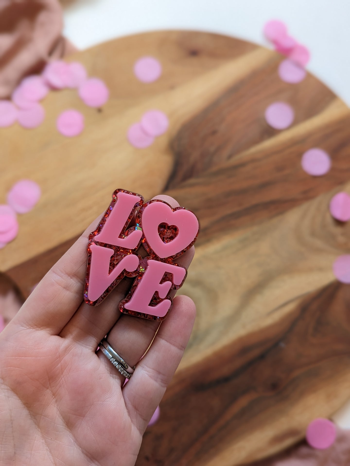 Double Layer LOVE Cupcake toppers