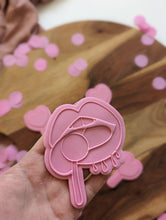 Load image into Gallery viewer, Lips Sucking lollypop fondant debosser and cutter
