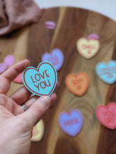 Load image into Gallery viewer, Candy Heart Cupcake Toppers
