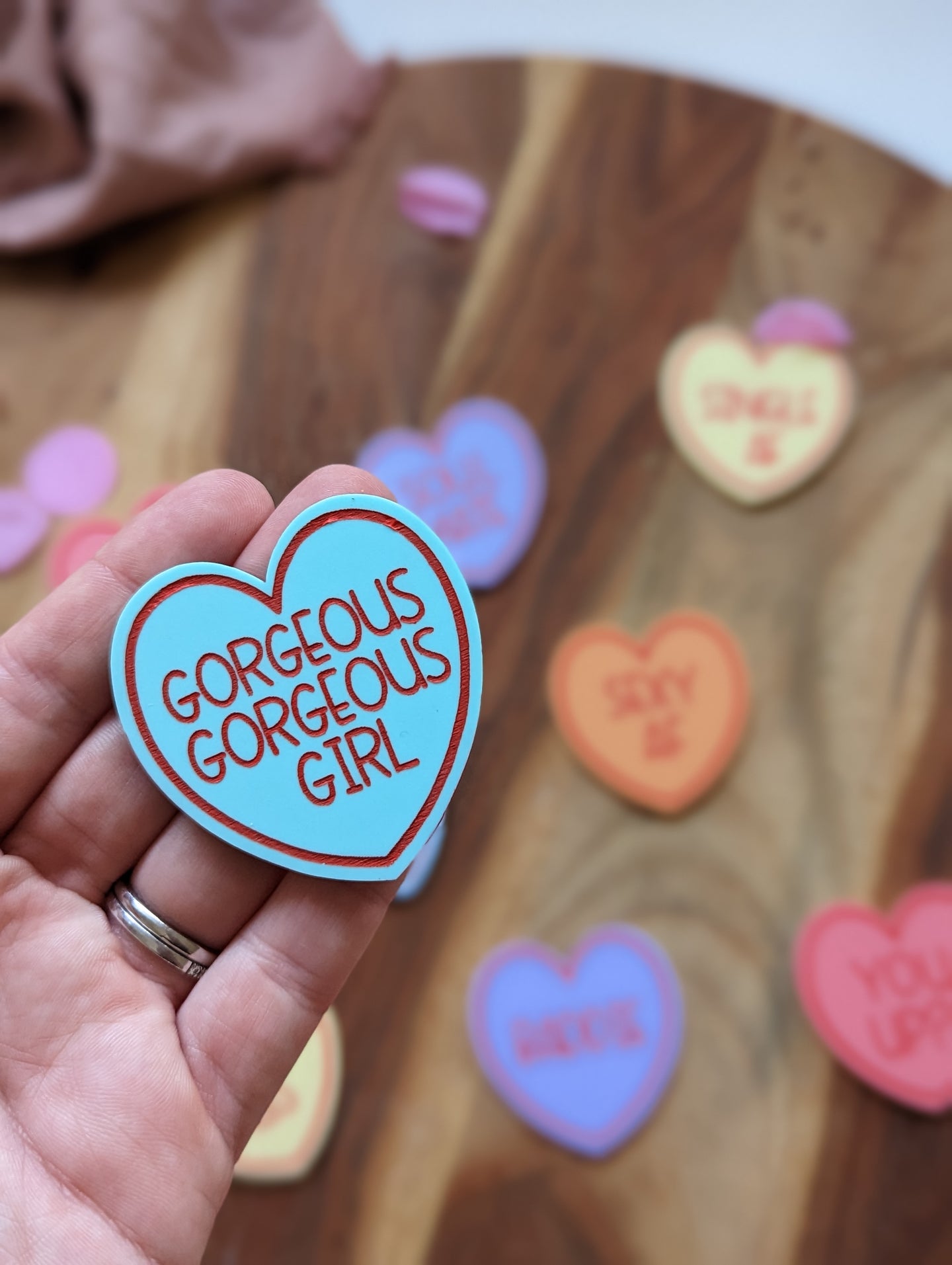 Candy Heart Cupcake Toppers