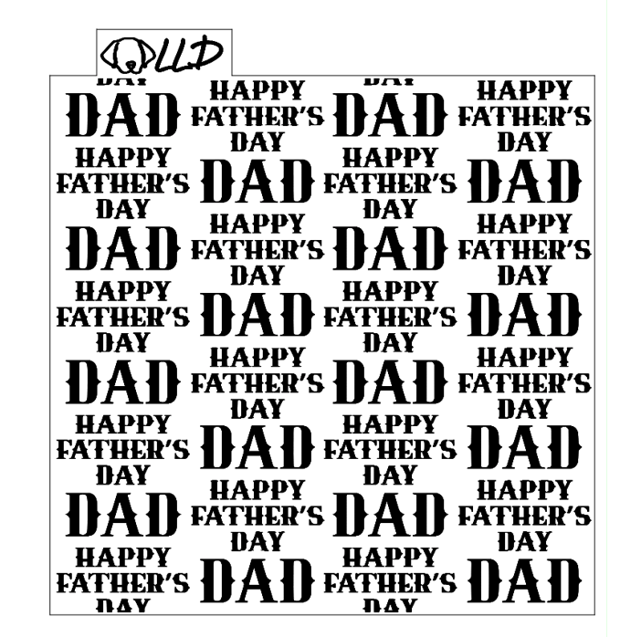 Happy Fathers Day Pattern Fondant debosser