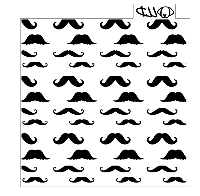 Moustache Pattern Fondant debosser