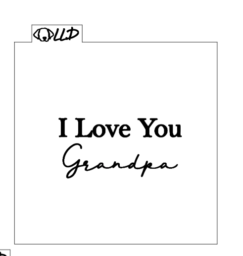 I love you grandpa Fondant Debosser