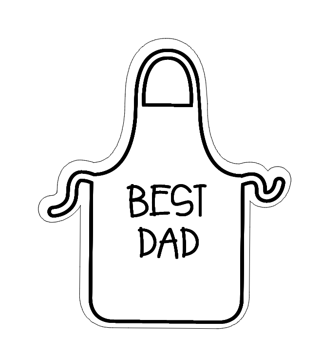 Best Dad Apron debosser and Cutter