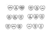 Load image into Gallery viewer, Candy Heart Cupcake Toppers
