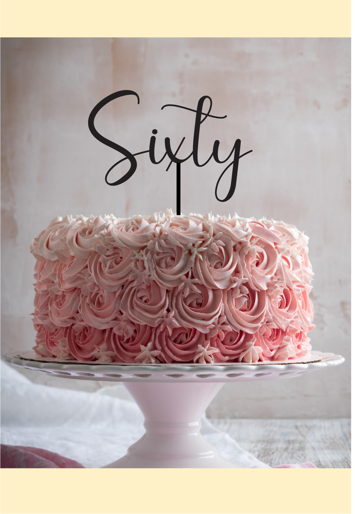 Sixty Cake Topper