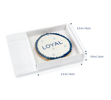 Load image into Gallery viewer, Loyal Single Cookie Box - 3.5x3.5x0.75in
